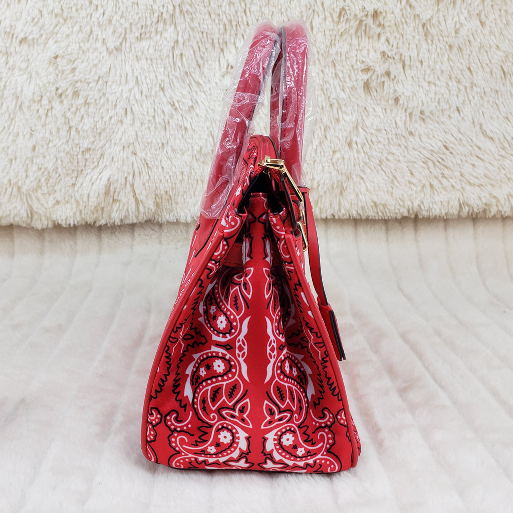 Red Bandanna Purse - Totally Wicked Footwear