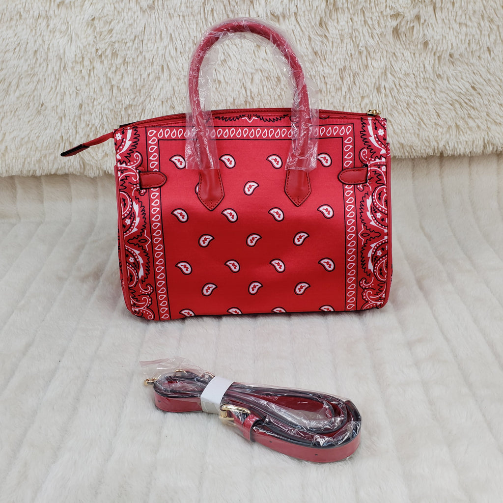 Red Bandanna Purse - Totally Wicked Footwear