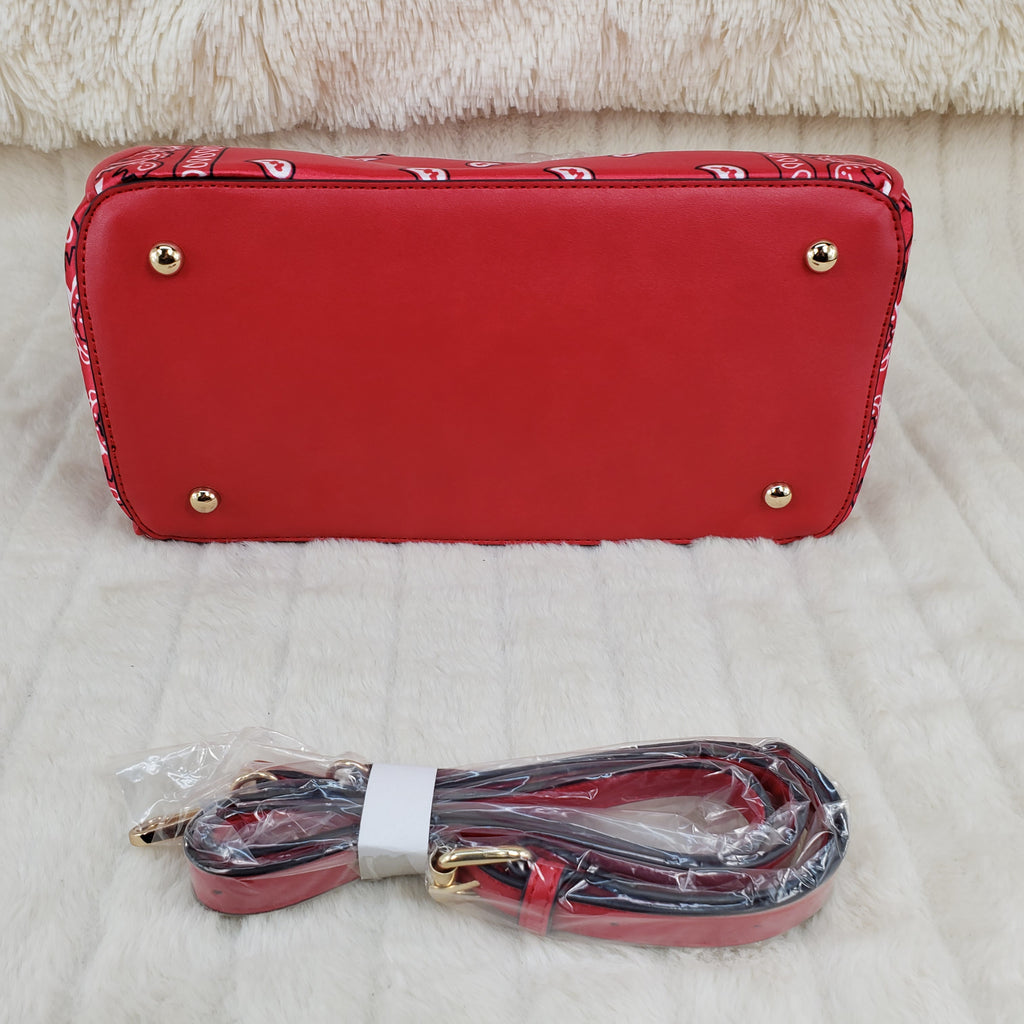 Red Bandanna Purse - Totally Wicked Footwear