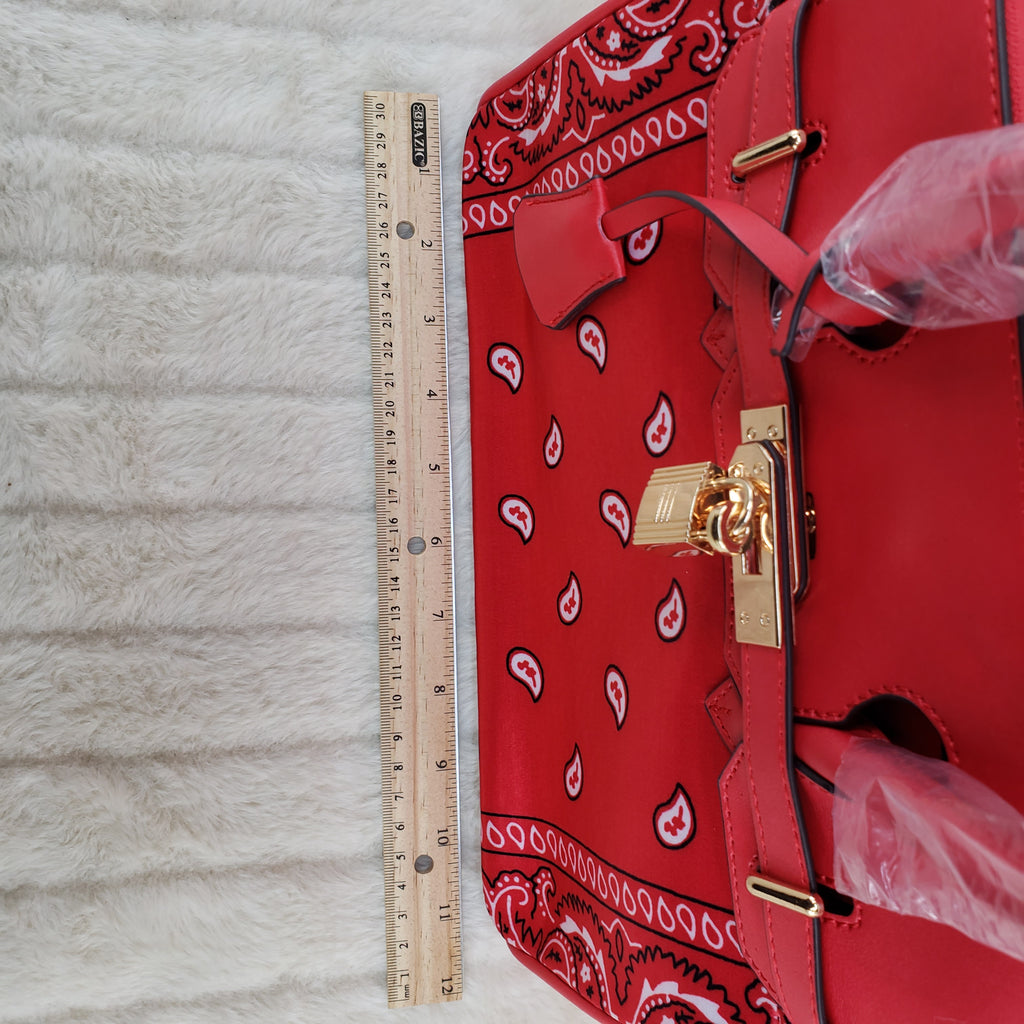 Red Bandanna Purse - Totally Wicked Footwear