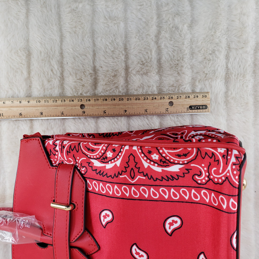 Red Bandanna Purse - Totally Wicked Footwear