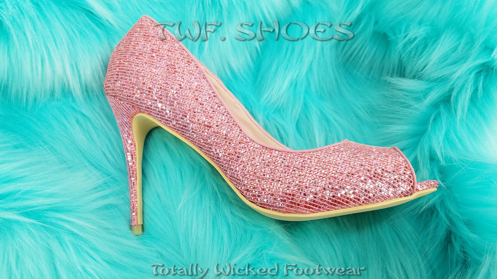 Sexy Sparkly Pumps Womens High Heels Green Glitter Stiletto Heel Shoes