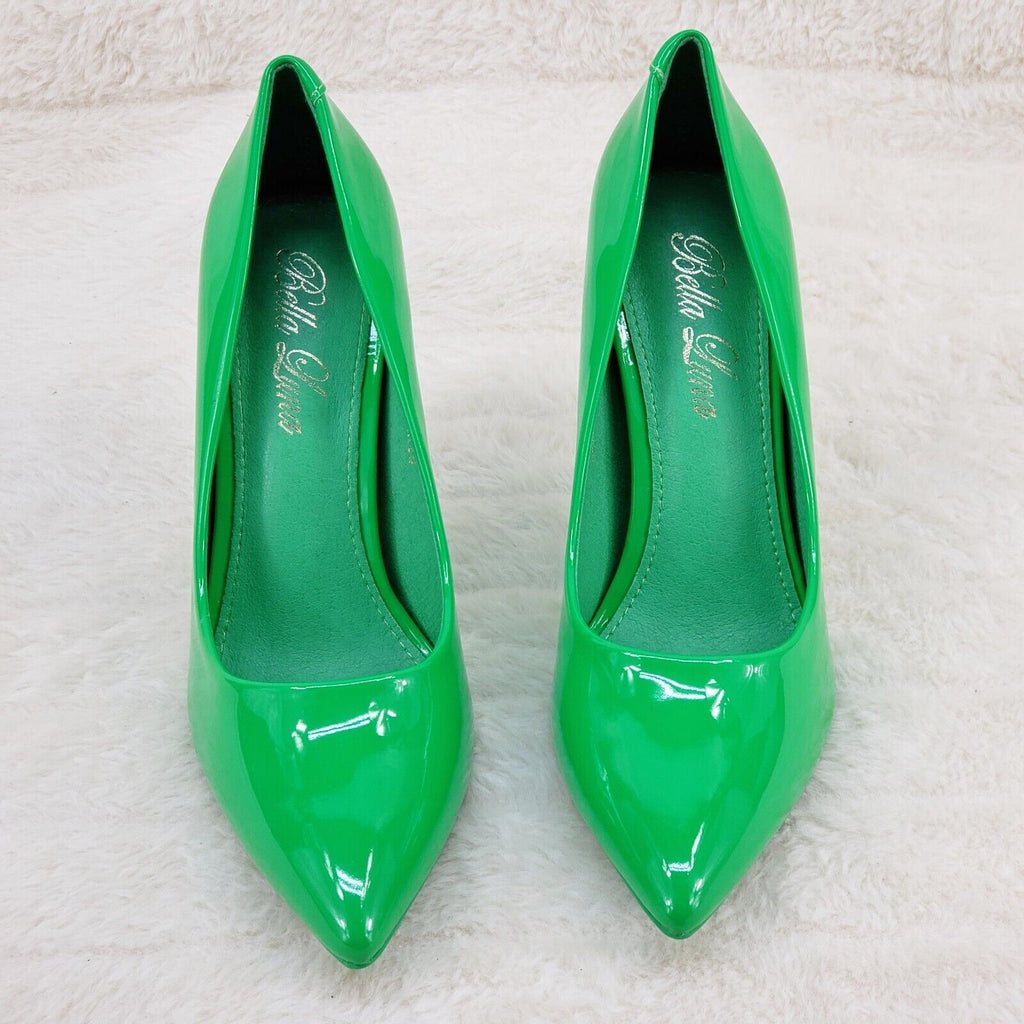 Fabio Green Patent High Heel Shoes Pointy Toe Pump 7-11 - Totally Wicked Footwear