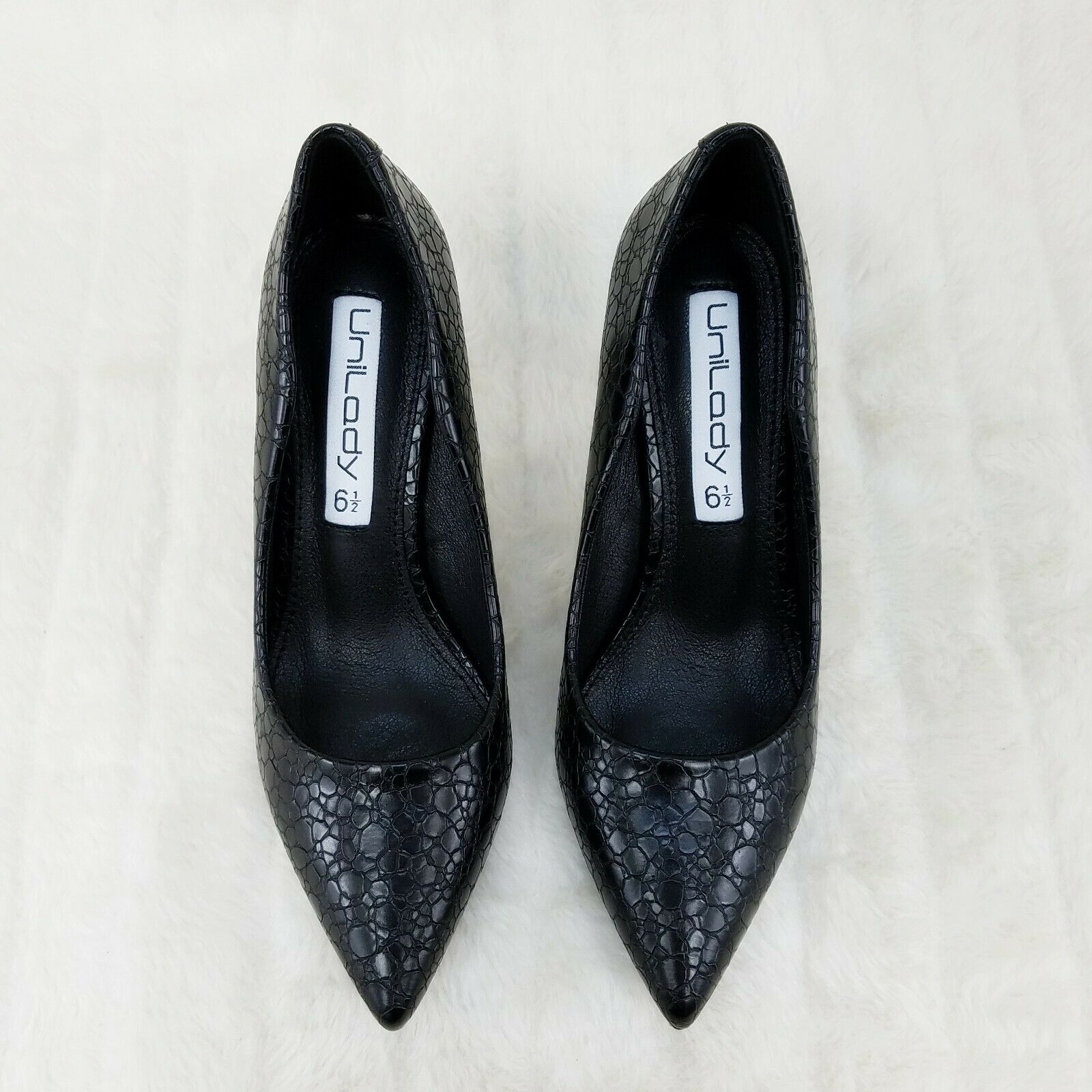 Monica Textured 3.5" Heel Pointy Toe Pump Shoes Black - Totally Wicked Footwear