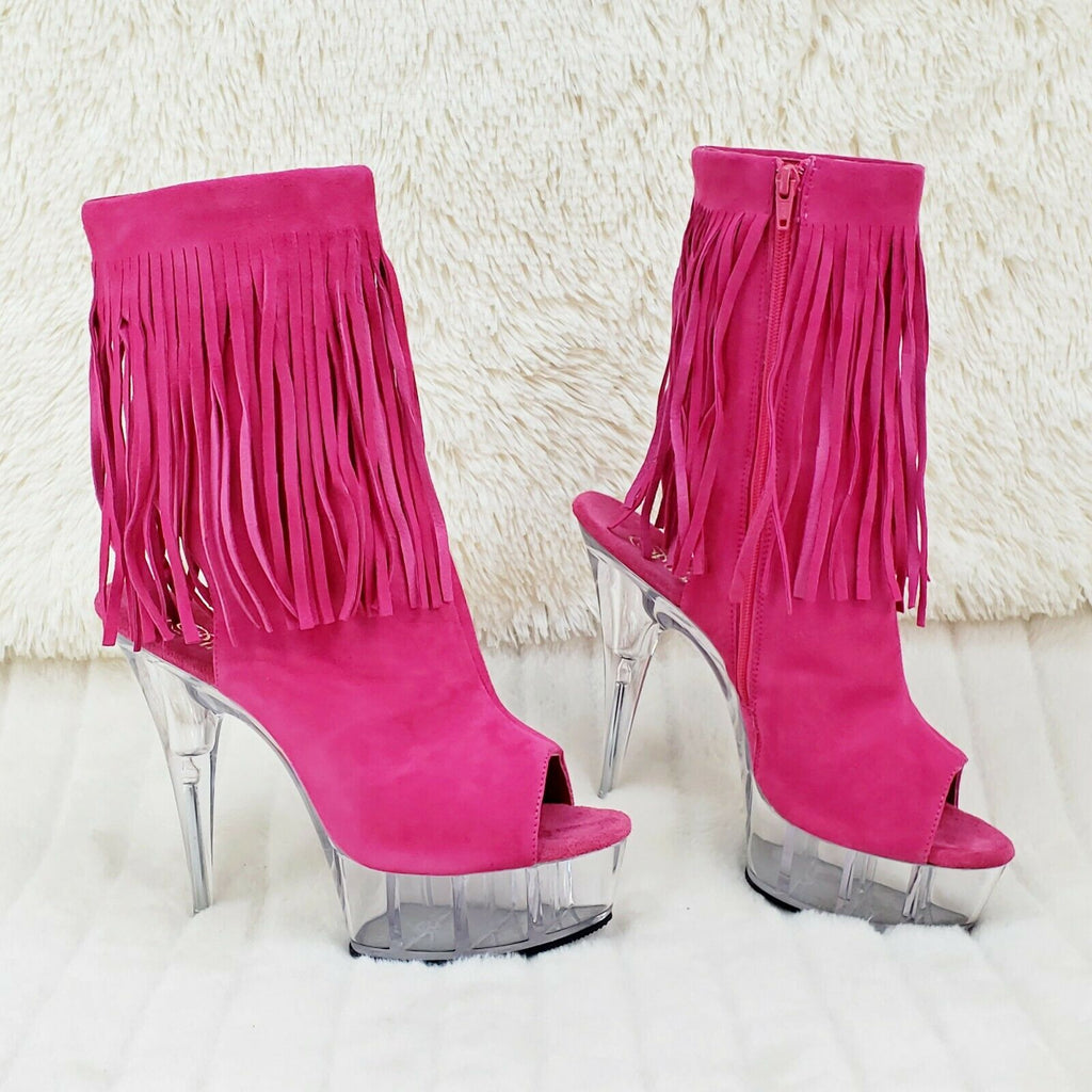 Pleaser deals fringe boots