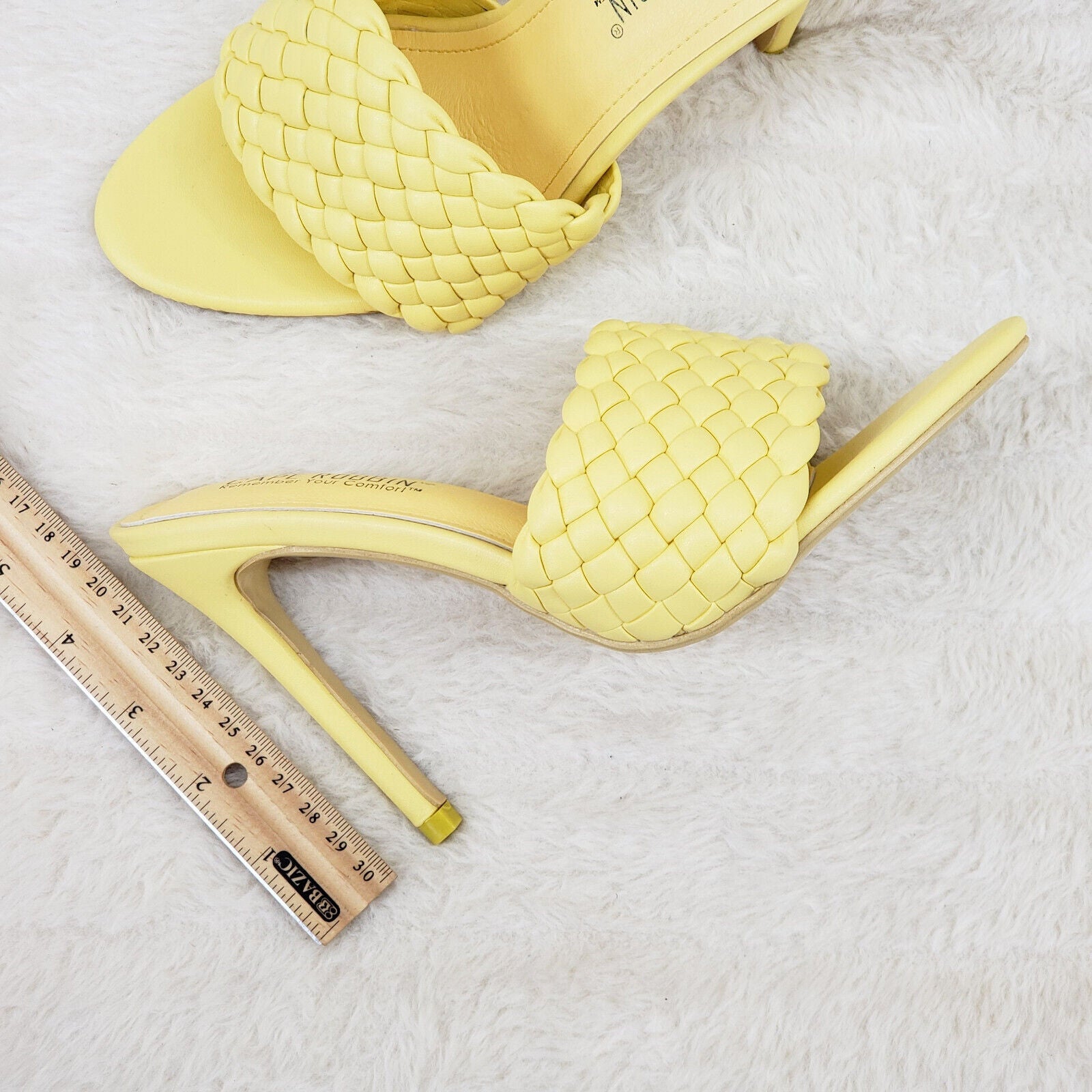 Anson Slip On Yellow Open Toe High Heel Clogs Mules Slides - Totally Wicked Footwear