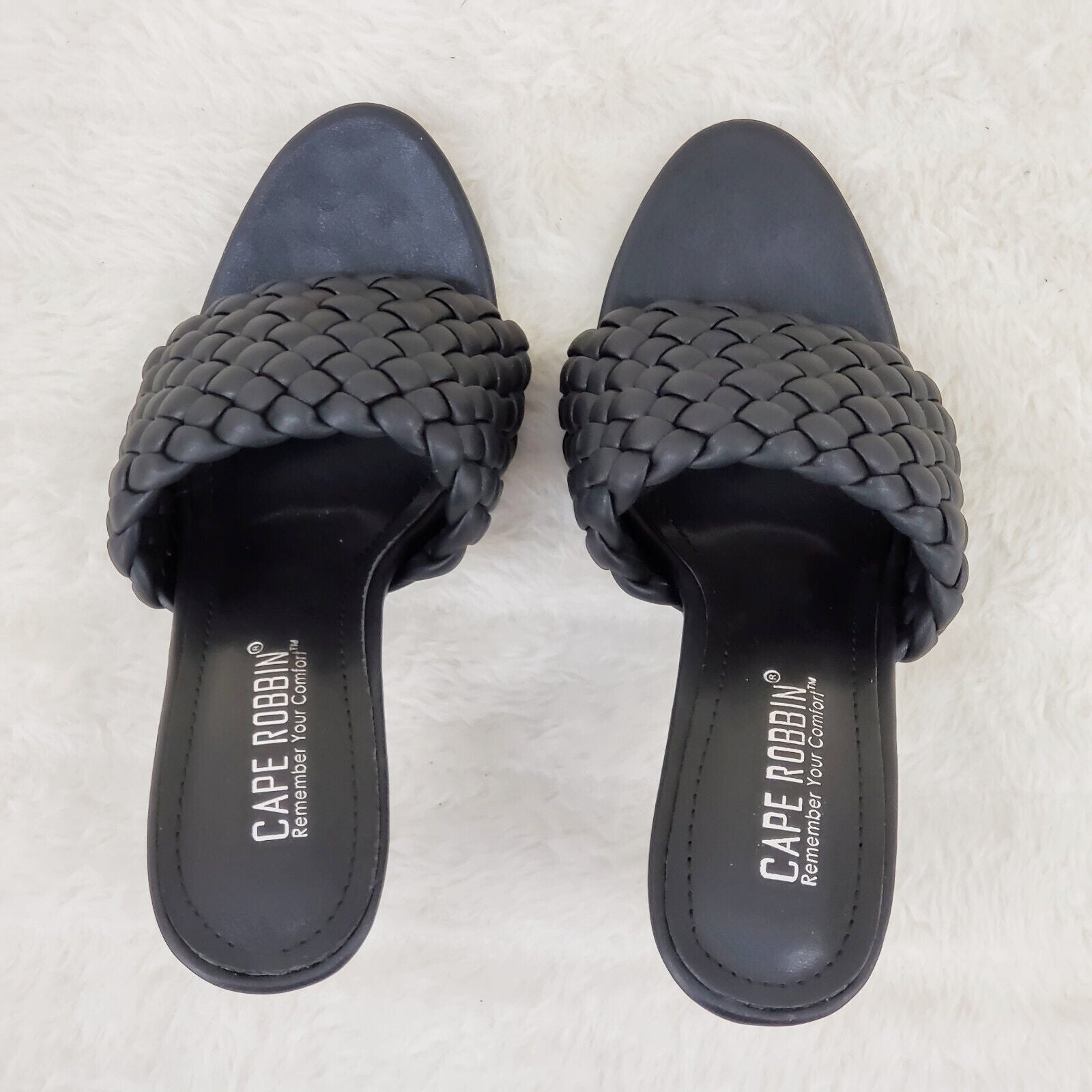 Anson Slip On Black Open Toe High Heel Clogs Mules Slides - Totally Wicked Footwear