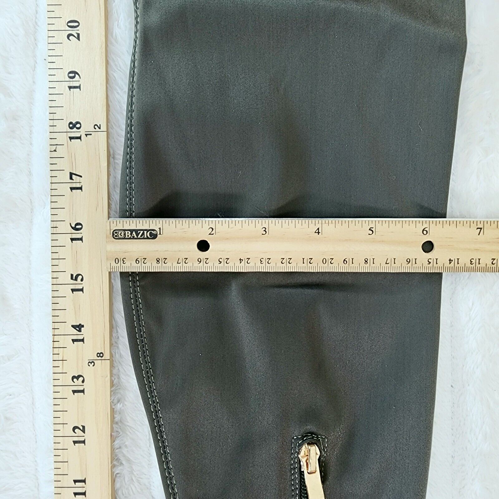 Vicky Olive Army Green Open Square Toe Stretch Thigh High Heel Boots - Totally Wicked Footwear