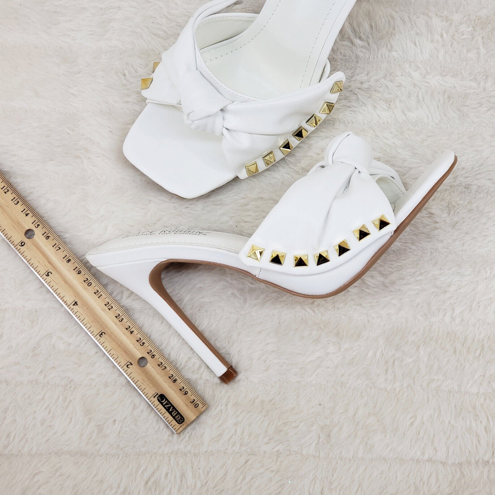 Darian Slip On White Open Toe High Heel Clogs Mules Slides - Totally Wicked Footwear