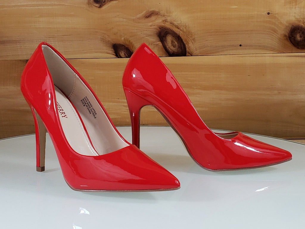 120mm Women's Red Bottom Gradient High Heels Pointed Toe Fashion Patent  Stiletto Pumps