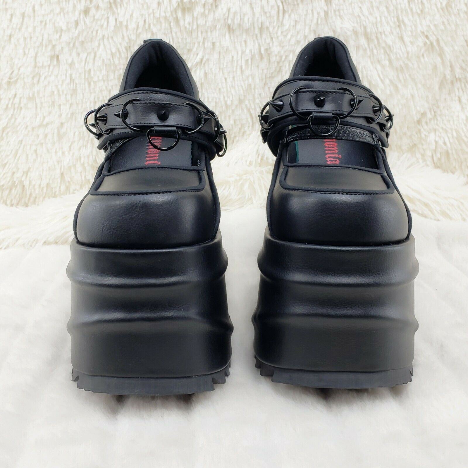 Wave 48- 6" Platform Black Matte Goth Punk Mary Jane Shoes Demonia NY - Totally Wicked Footwear