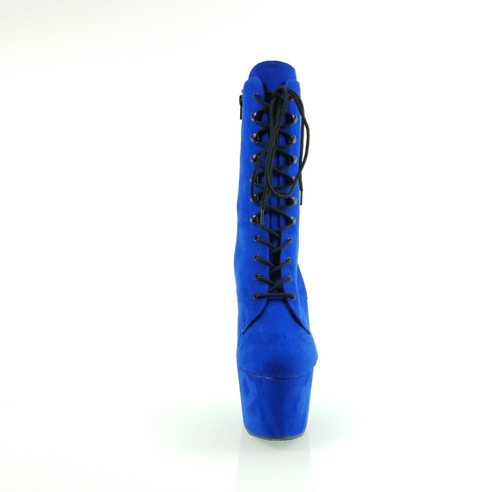 Adore 1020FS Blue Vegan Suede 7" High Heel Platform Ankle Boot Sizes 11- 14 NY - Totally Wicked Footwear