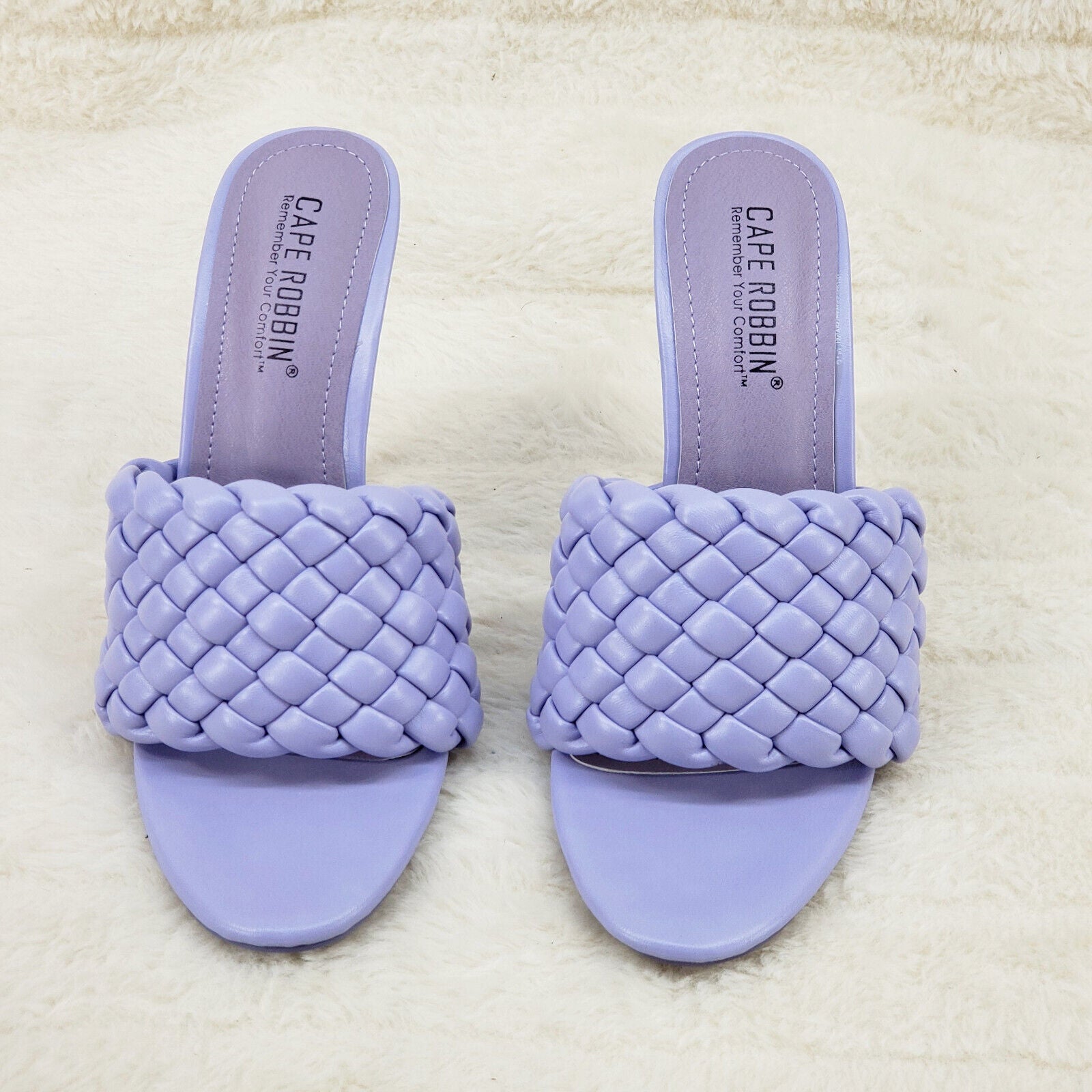 Anson Slip On Lilac Purple Open Toe High Heel Clogs Mules Slides - Totally Wicked Footwear