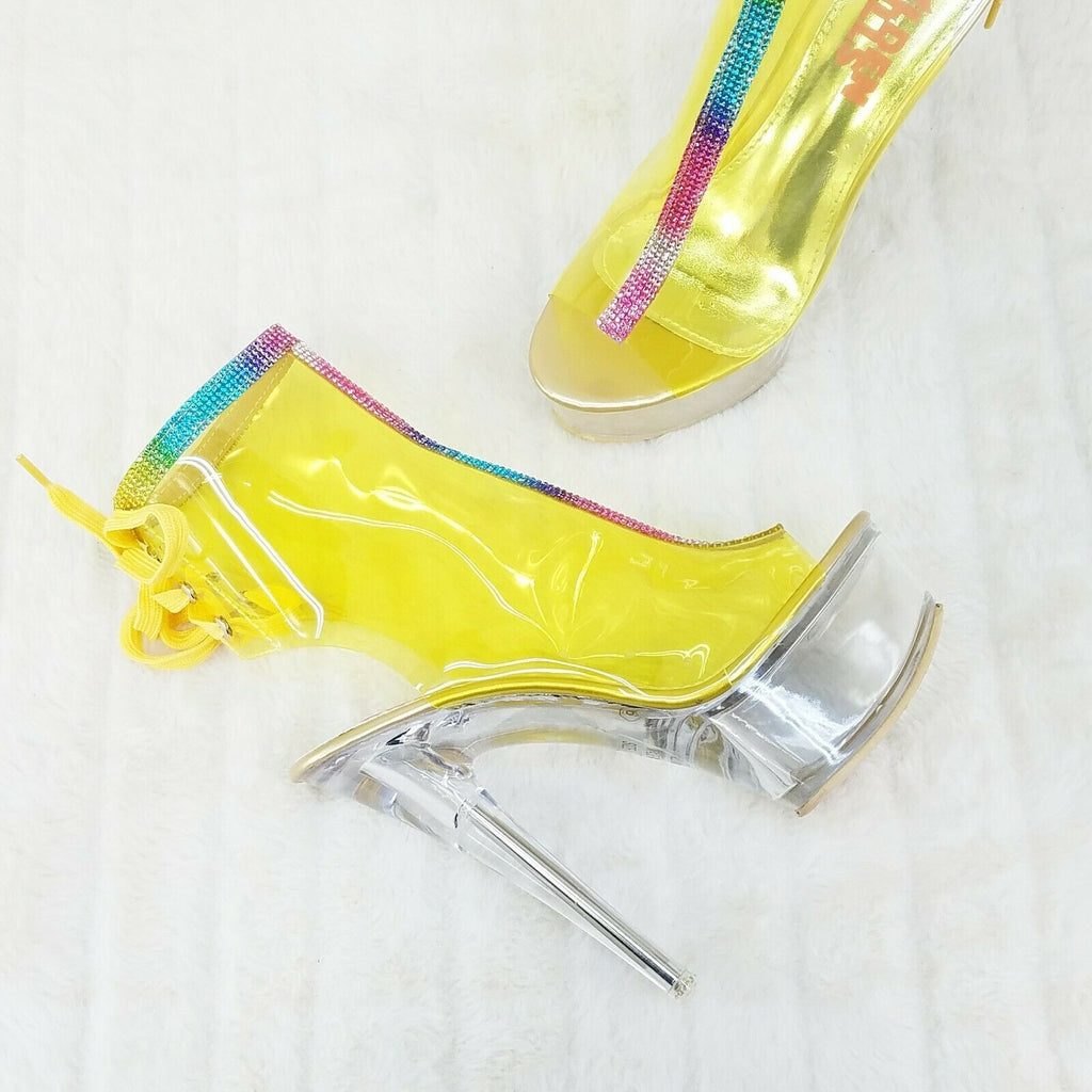 Yellow Snakeskin Print Leather Over The Knee Boots – Sansa Costa