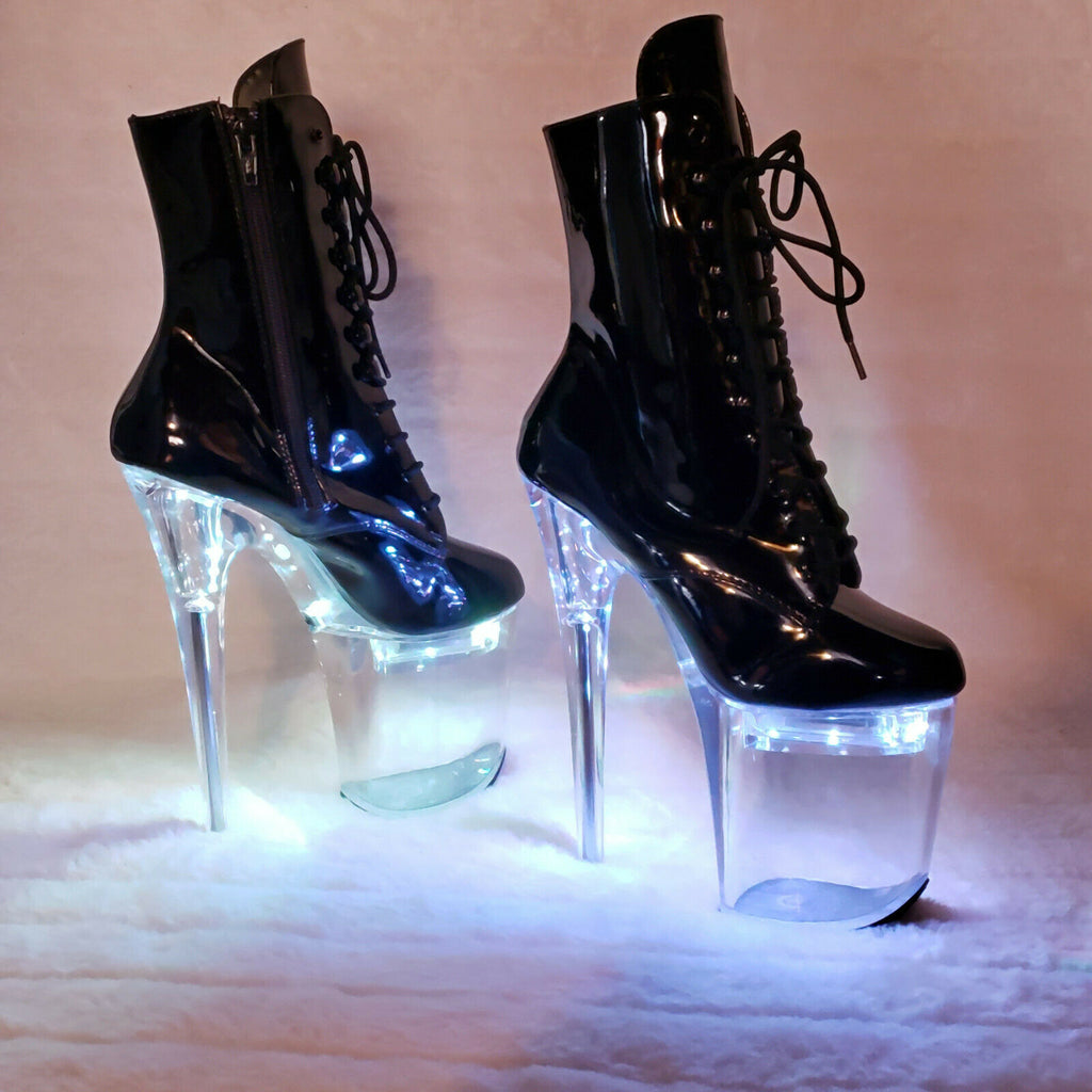 Flashdance 1020 LED Multi Light Up Platform Ankle Boots 8