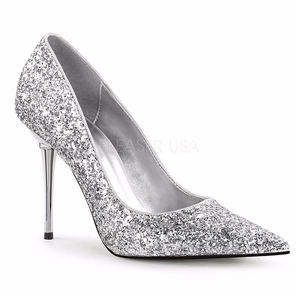 Buy Silver Shoes Stone Shoes Thick Heels Personalized Stylish Design Party  Dance Wedding Shoes Online in India - Etsy