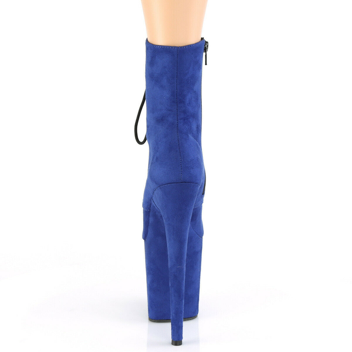 NY Flamingo 1020FS Blue Vegan Suede 8" High Heel Platform Ankle Boot US Size 11 - Totally Wicked Footwear