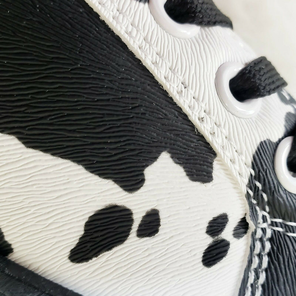 Dream Woman's Cow Print Low Top Chunky sole Sneakers  6-10 - Totally Wicked Footwear