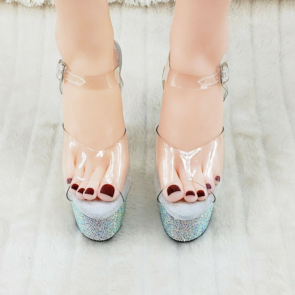 Bejeweled 708DM Rhinestone Platform 7" Stiletto High Heel Shoes In House Stock - Totally Wicked Footwear