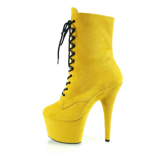 Adore 1020FS Mustard Vegan Suede 7" Heel Platform Ankle Boot Sizes 12 13 14 NY - Totally Wicked Footwear