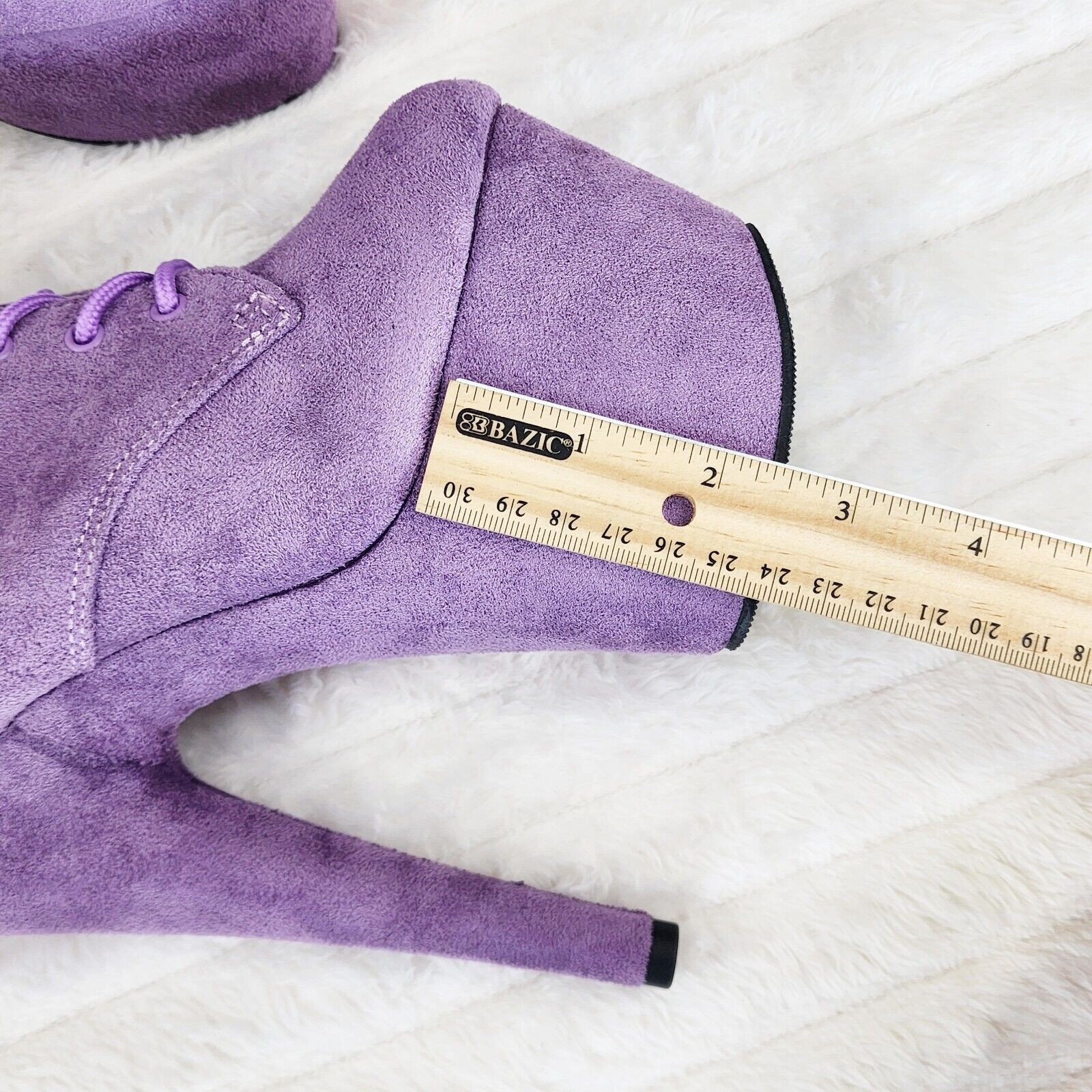 Adore 1020FS Lavender Lilac Purple Faux Suede  7" Heel Platform Ankle Boots NY - Totally Wicked Footwear