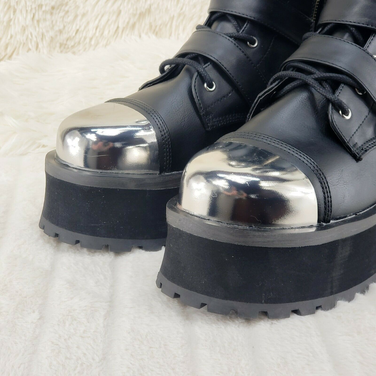GraveDigger 250 Claw Spike Black Lace Up Boots Mid Calf Men Sizes IN HOUSE STOCK - Totally Wicked Footwear