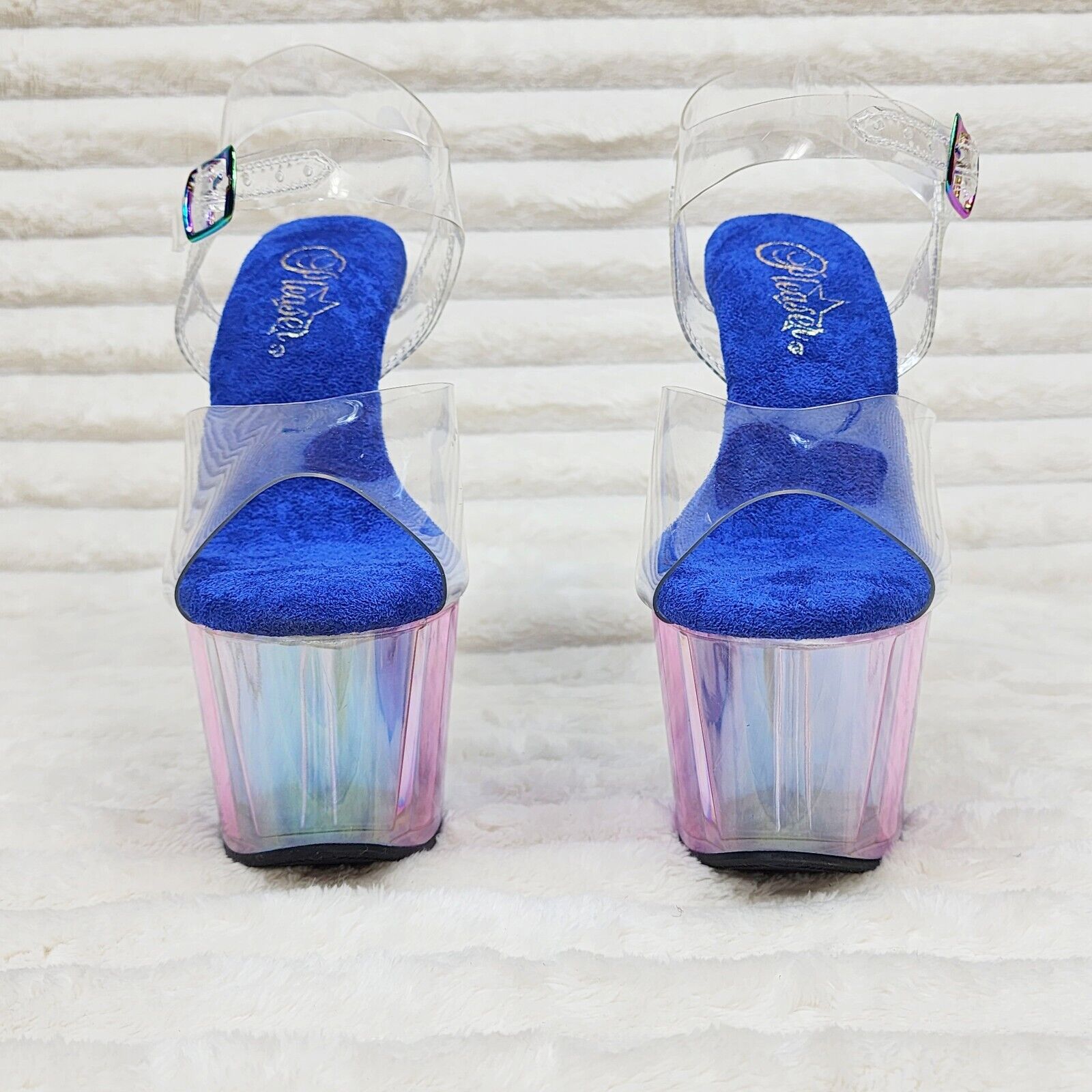 Adore Sexy Colorful Hologram Tinted Platform 7" Stiletto Heels 708HT NY - Totally Wicked Footwear