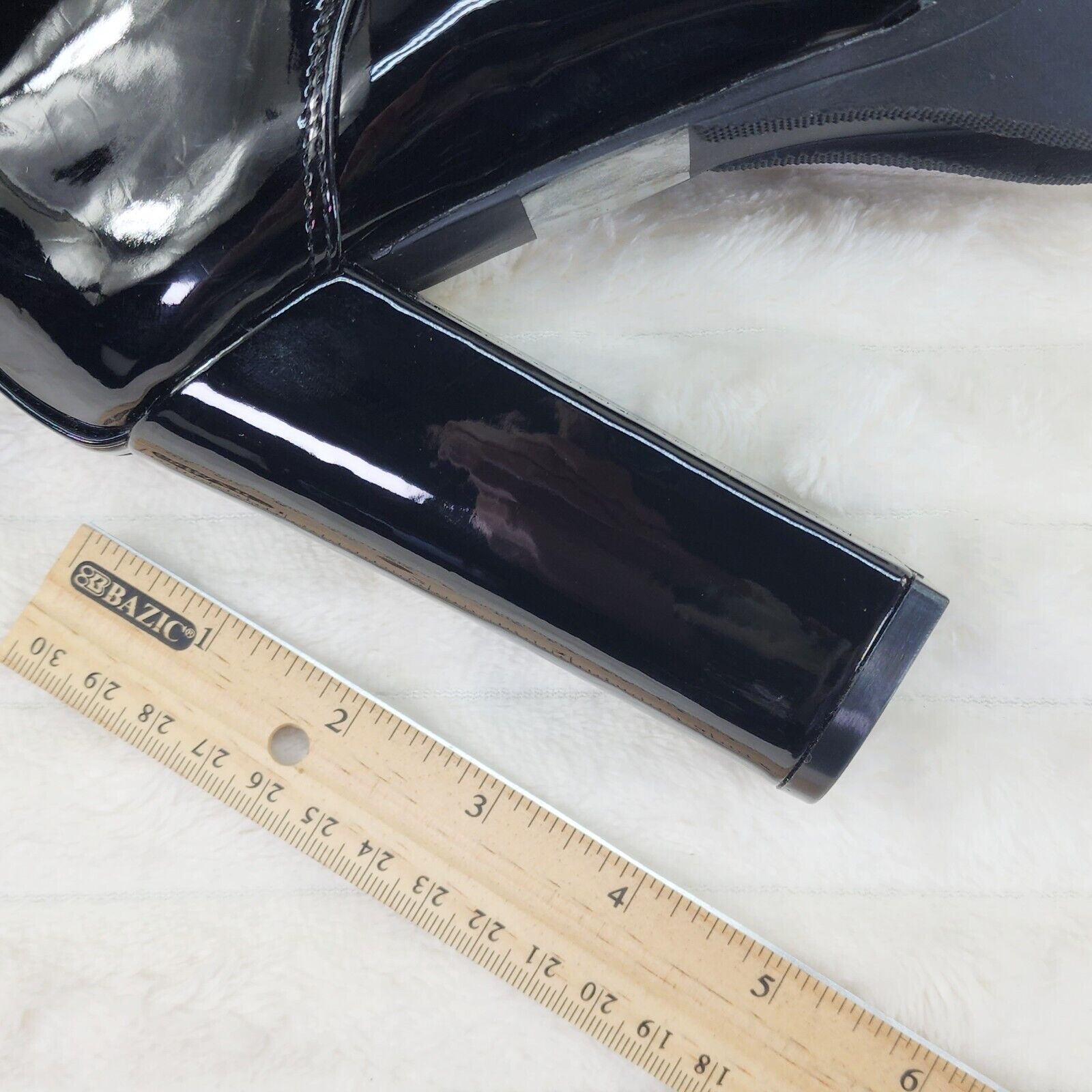 Shiney Black Patent Lug Sole Studded Strap Ankle Boots Temptress - Totally Wicked Footwear