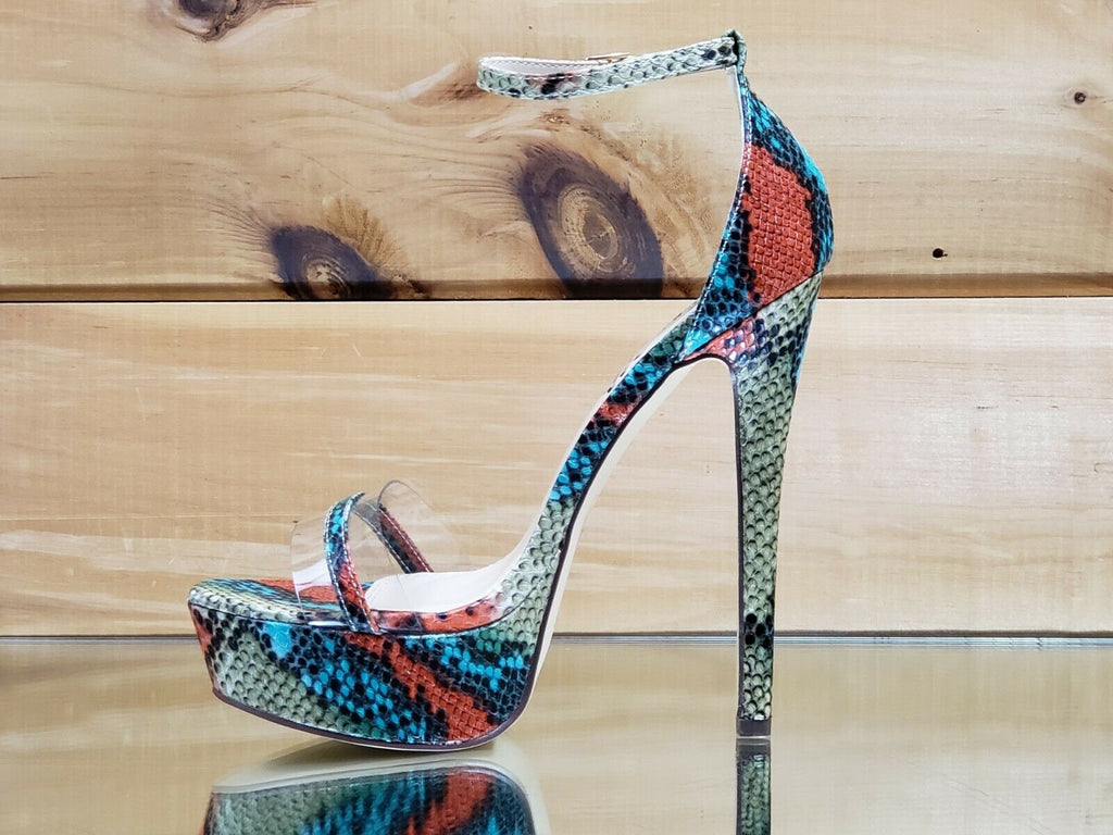 ALDO Nicholes Snakeskin-print Leather Heels | Lyst