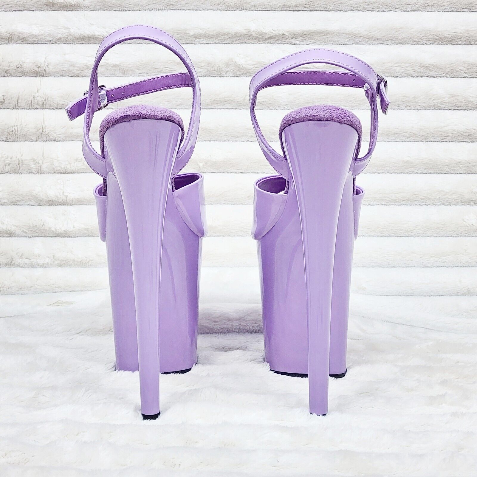 Flamingo 09 Lilac Purple Patent Platform  8" Heels Sizes 5-14 NY - Totally Wicked Footwear