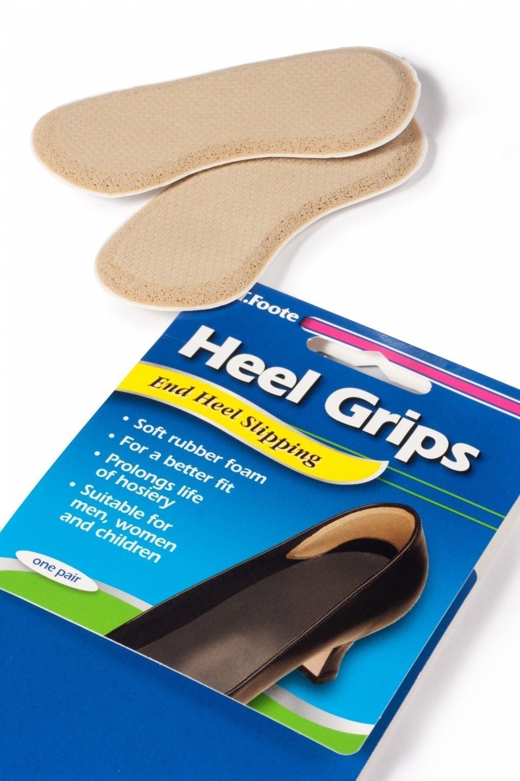 Foote Rubber Heel Grippers / Pads Self Adhesive Prevent Heel Slippage 1 Pair - Totally Wicked Footwear