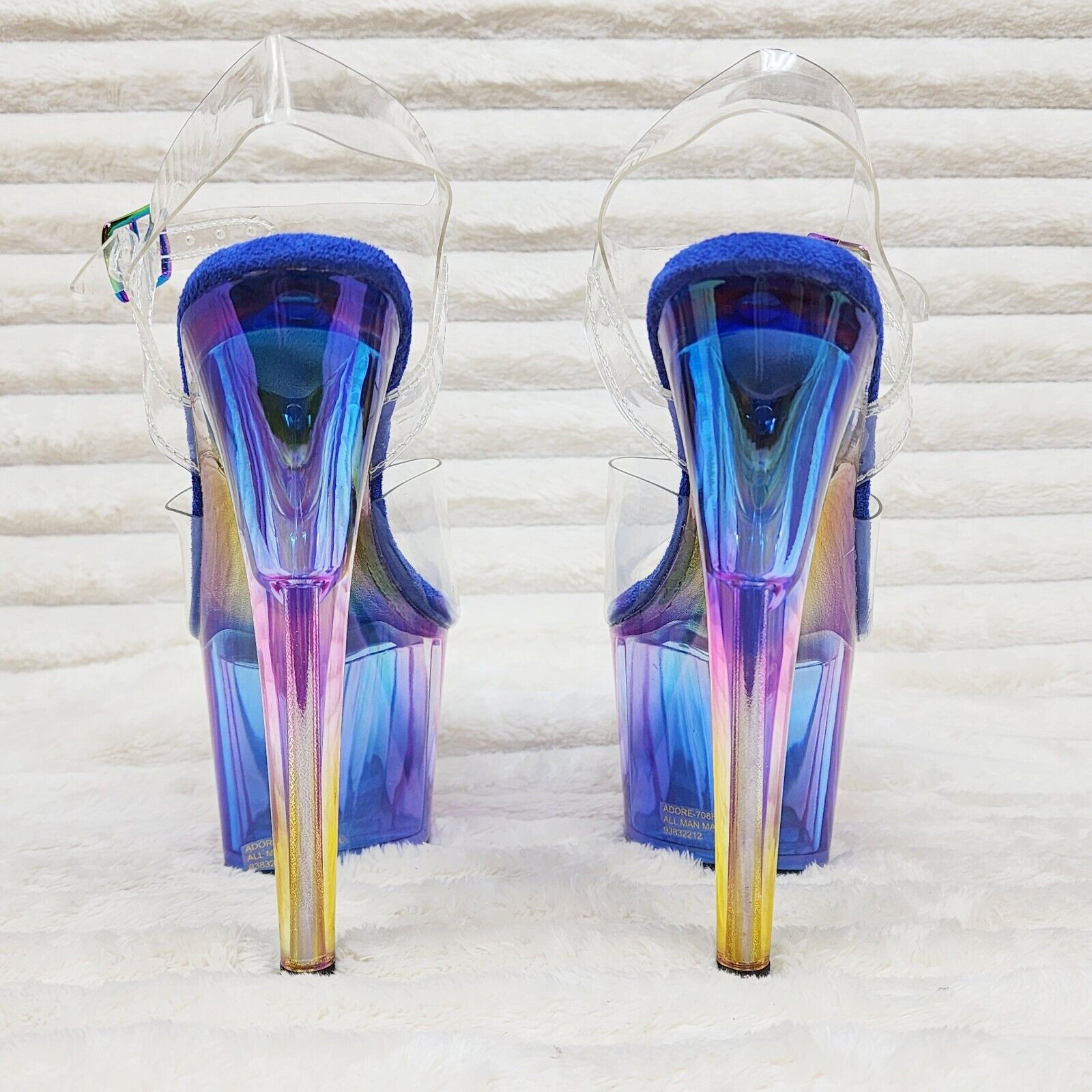 Adore Sexy Colorful Hologram Tinted Platform 7" Stiletto Heels 708HT NY - Totally Wicked Footwear