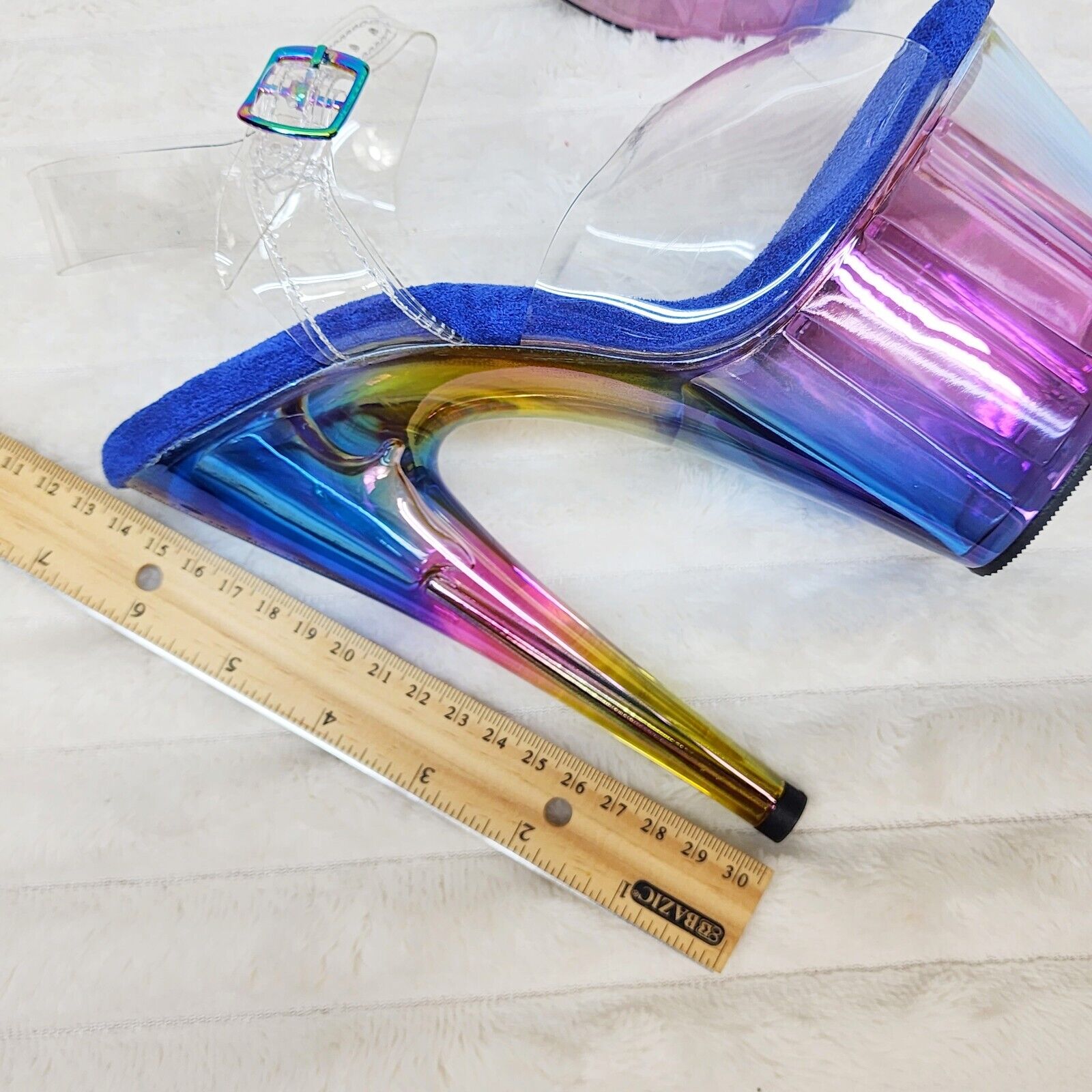 Adore Sexy Colorful Hologram Tinted Platform 7" Stiletto Heels 708HT NY - Totally Wicked Footwear
