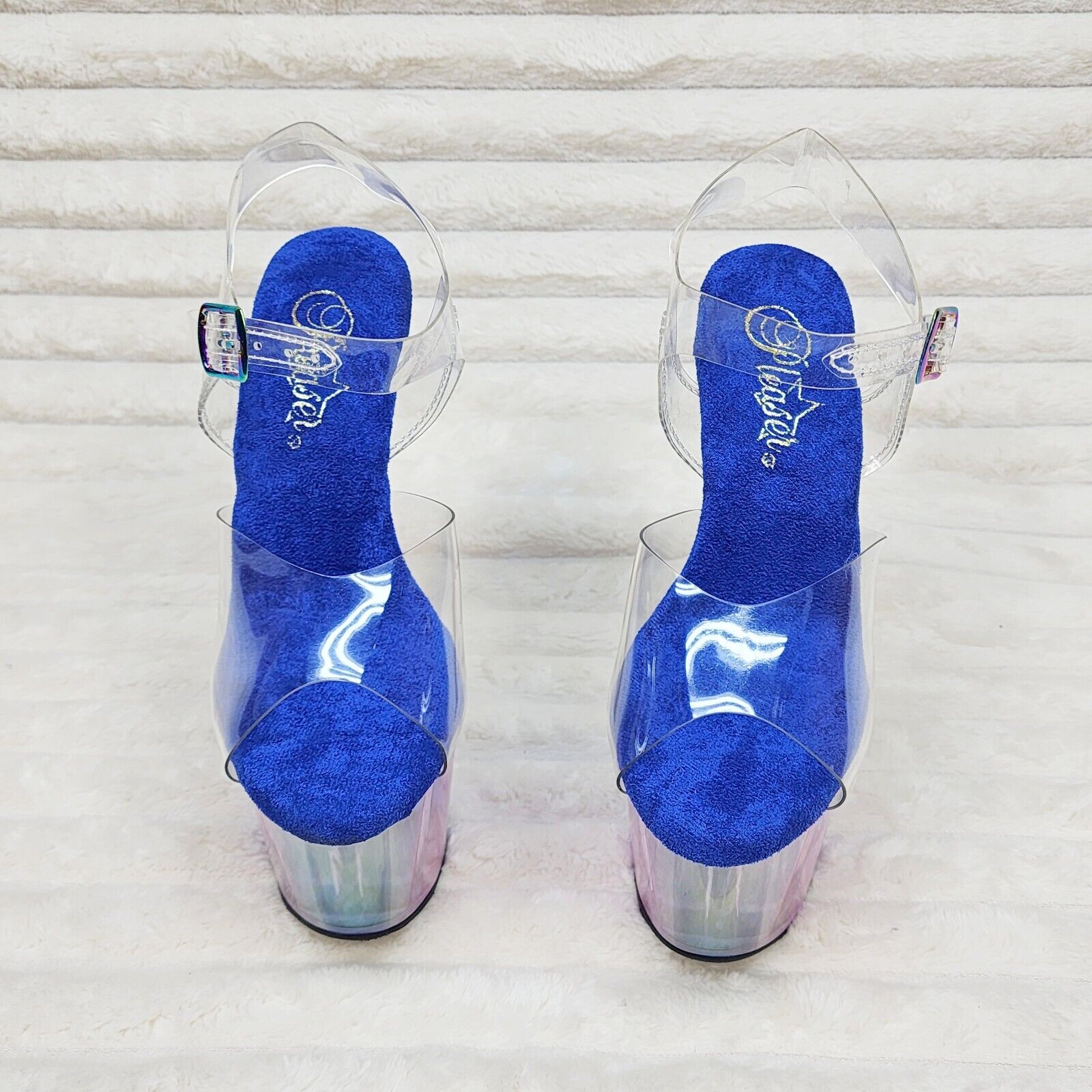Adore Sexy Colorful Hologram Tinted Platform 7" Stiletto Heels 708HT NY - Totally Wicked Footwear