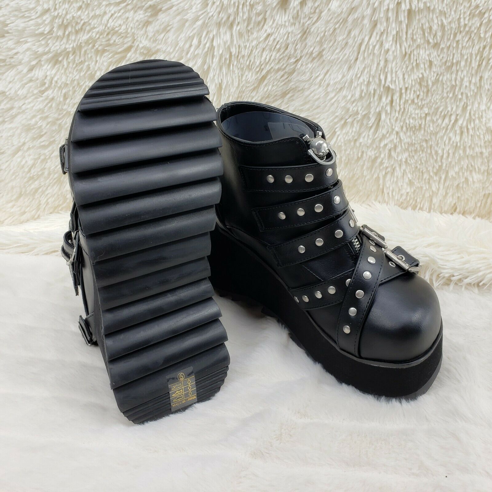 Demonia Scene 30 Black Platform Goth Punk Ankle Boots NY IN STOCK - Totally Wicked Footwear