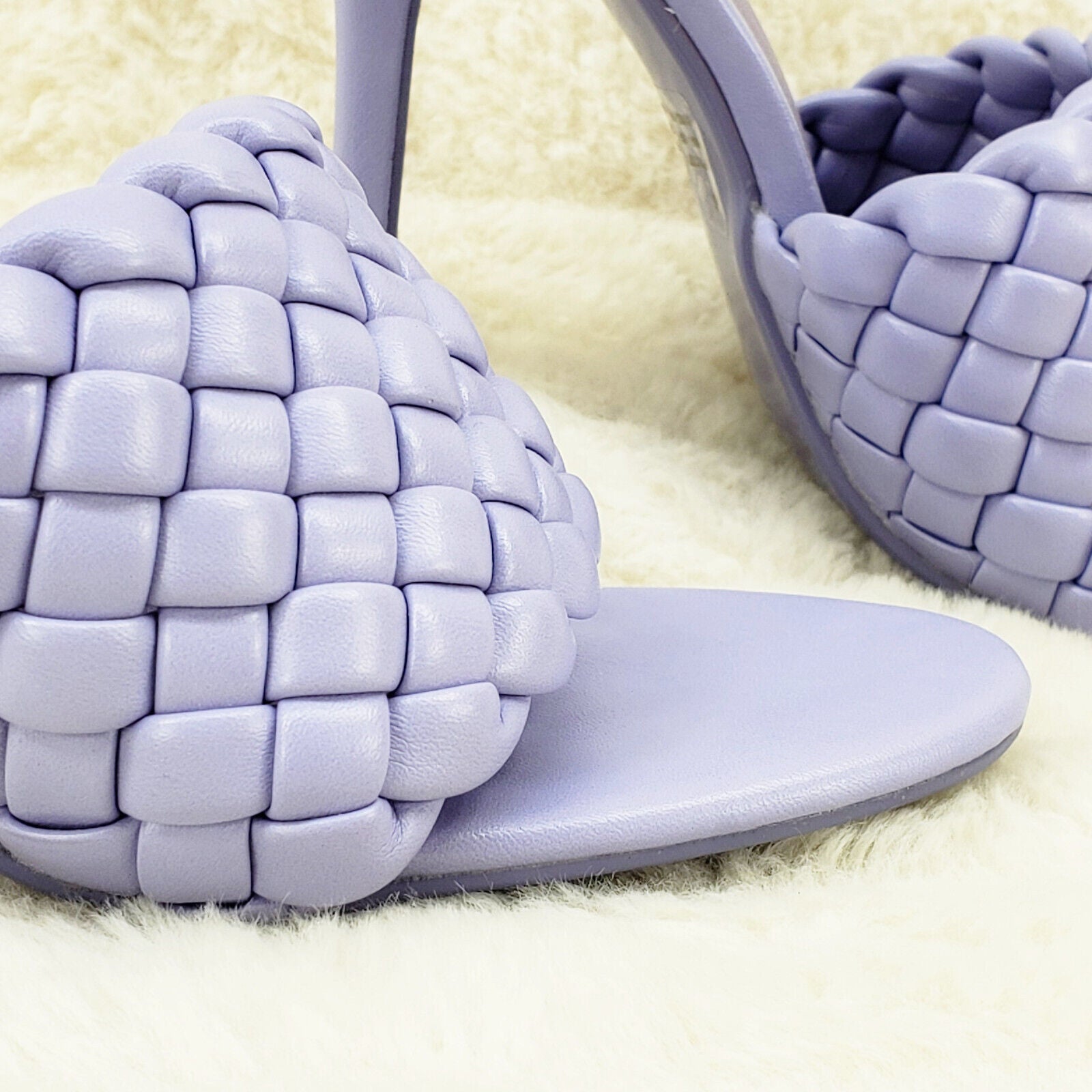 Anson Slip On Lilac Purple Open Toe High Heel Clogs Mules Slides - Totally Wicked Footwear