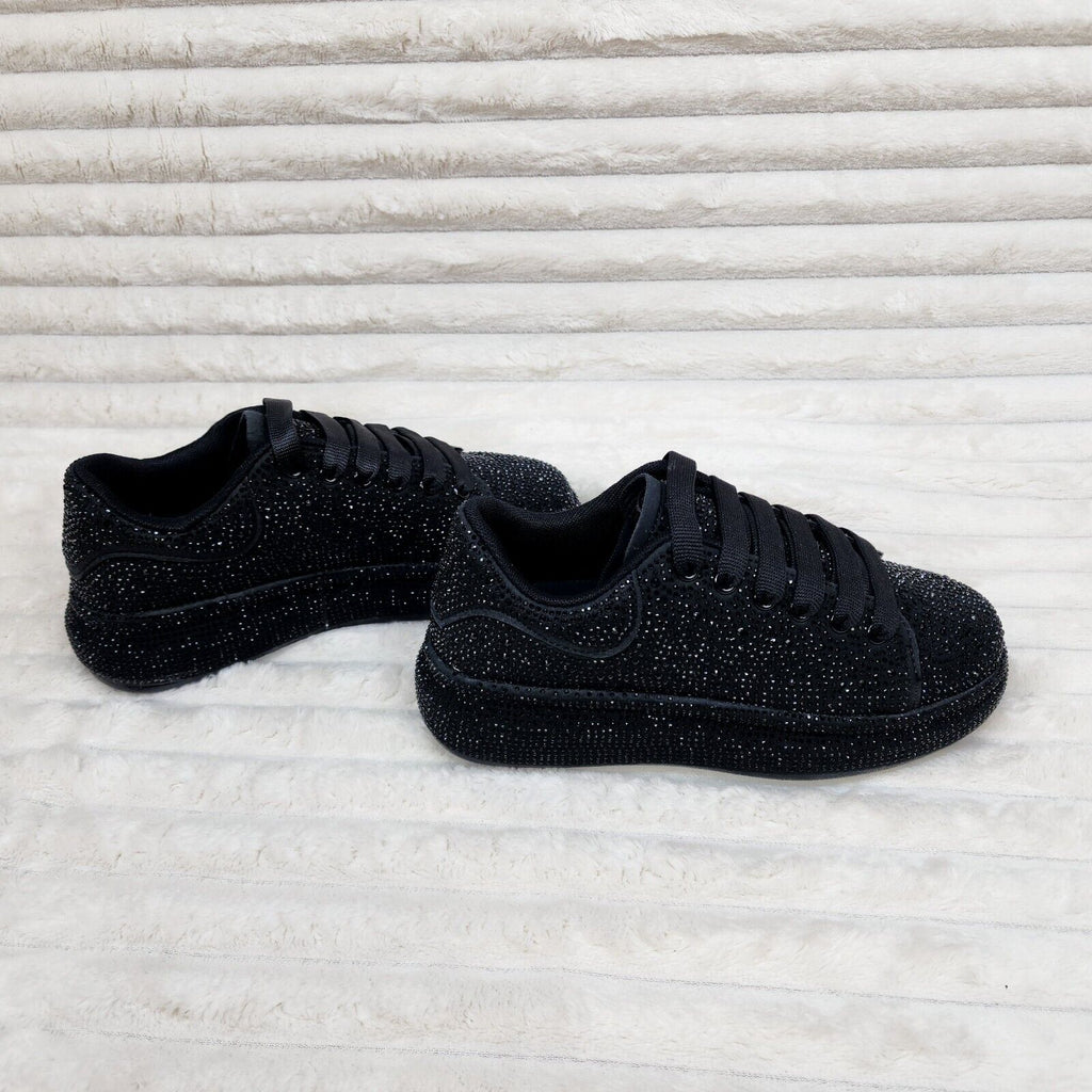 Black Sequin Tennis Shoes 