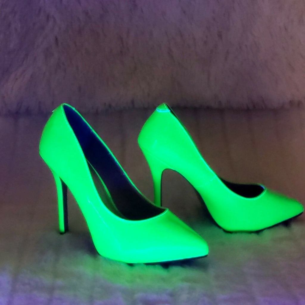 Fluorescent Green Stiletto Pumps – StarApps Studio