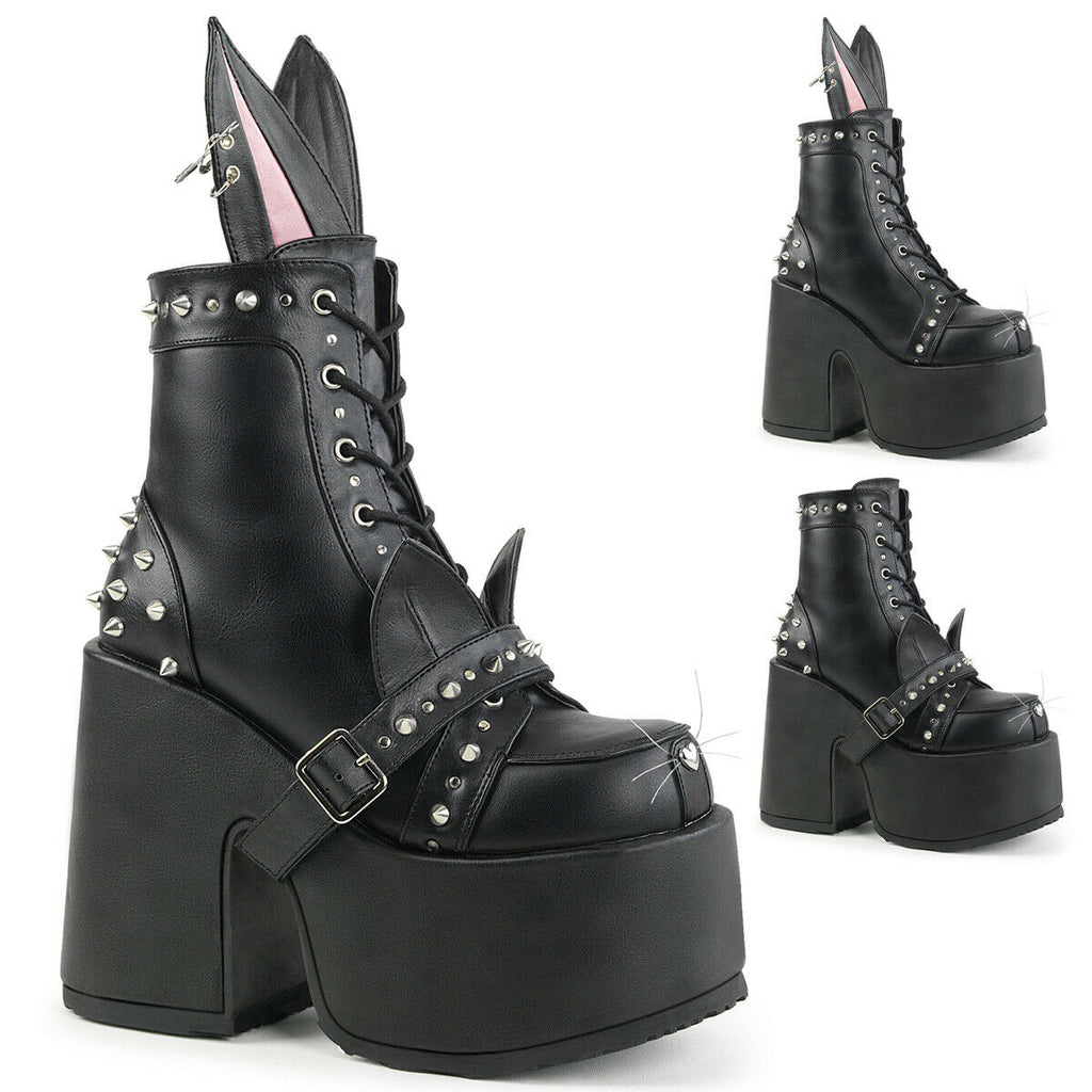 Demonia Camel 202 Platform Goth Punk Bunny Cat Ankle Boots 6-12 NY - Totally Wicked Footwear