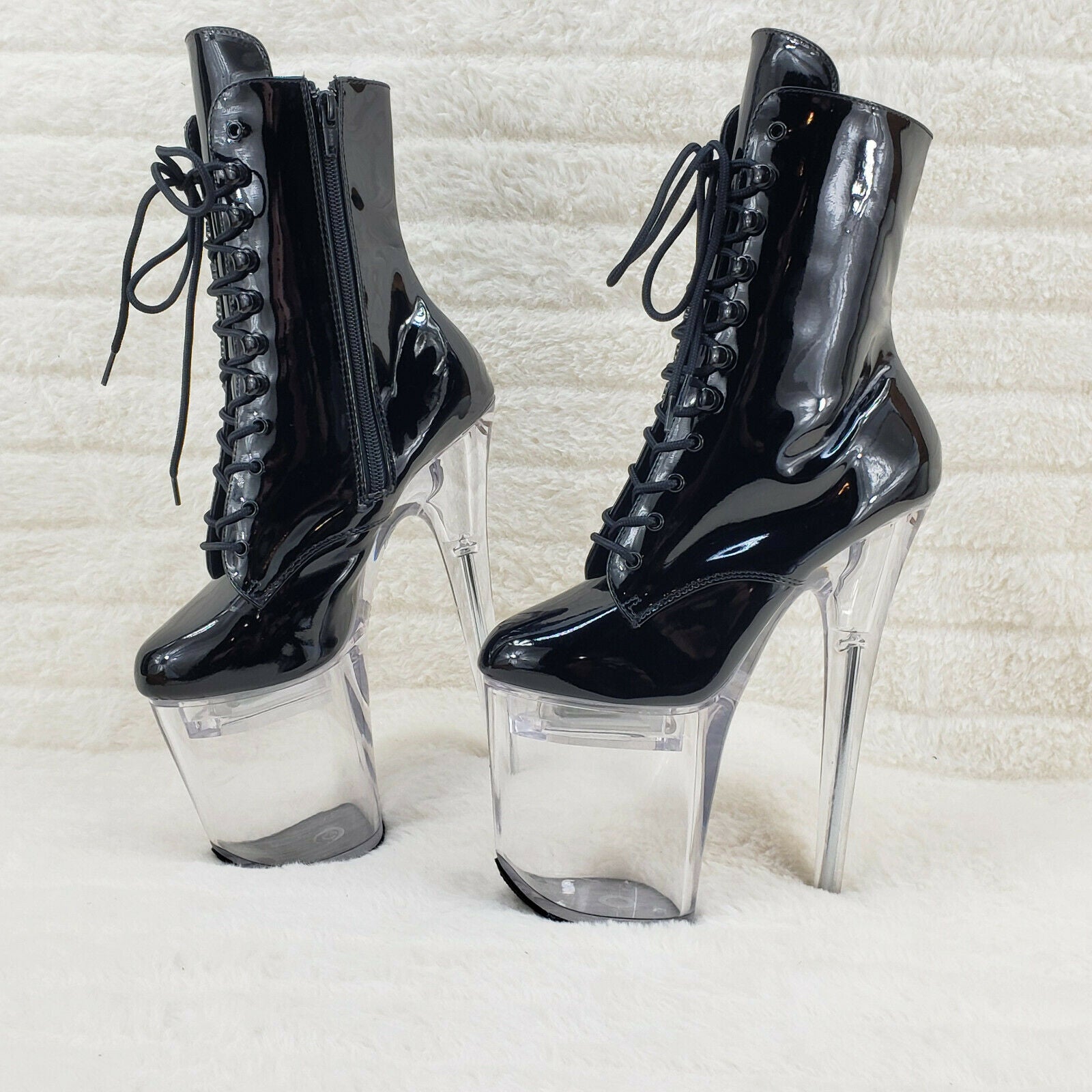 Flashdance 1020 LED Multi Light Up Platform Ankle Boots 8" High Heels NY - Totally Wicked Footwear