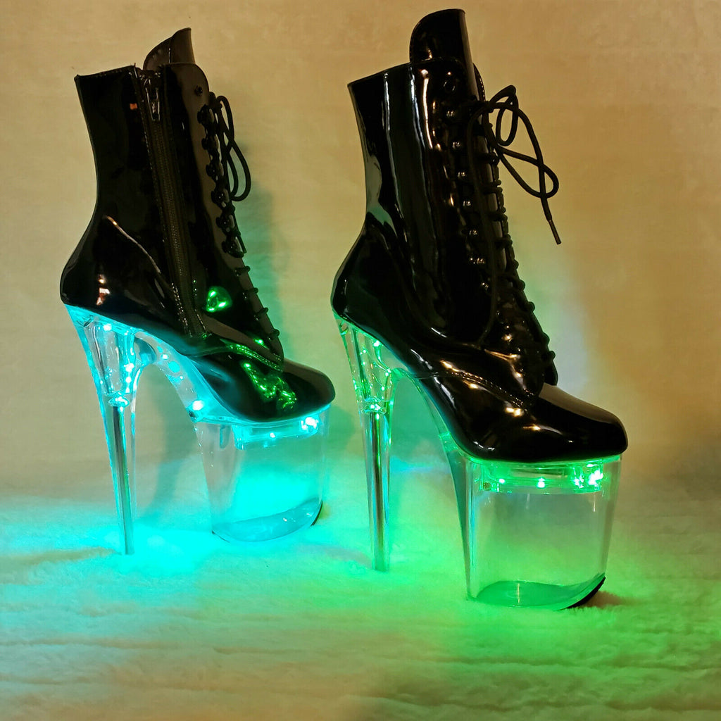 Flashdance 1020 LED Multi Light Up Platform Ankle Boots 8" High Heels NY - Totally Wicked Footwear