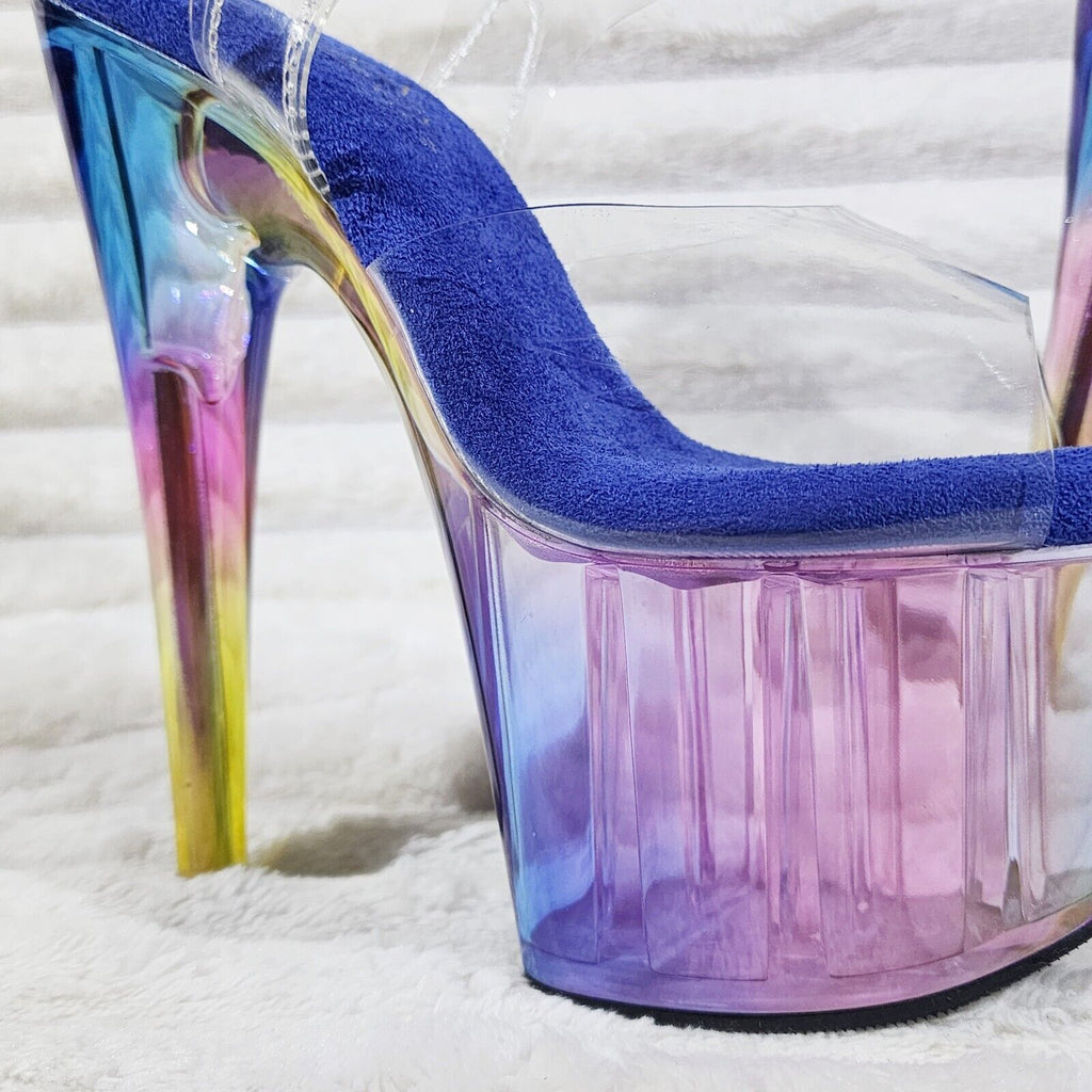 Adore Sexy Colorful Hologram Tinted Platform 7" Stiletto Heels 708HT NY - Totally Wicked Footwear