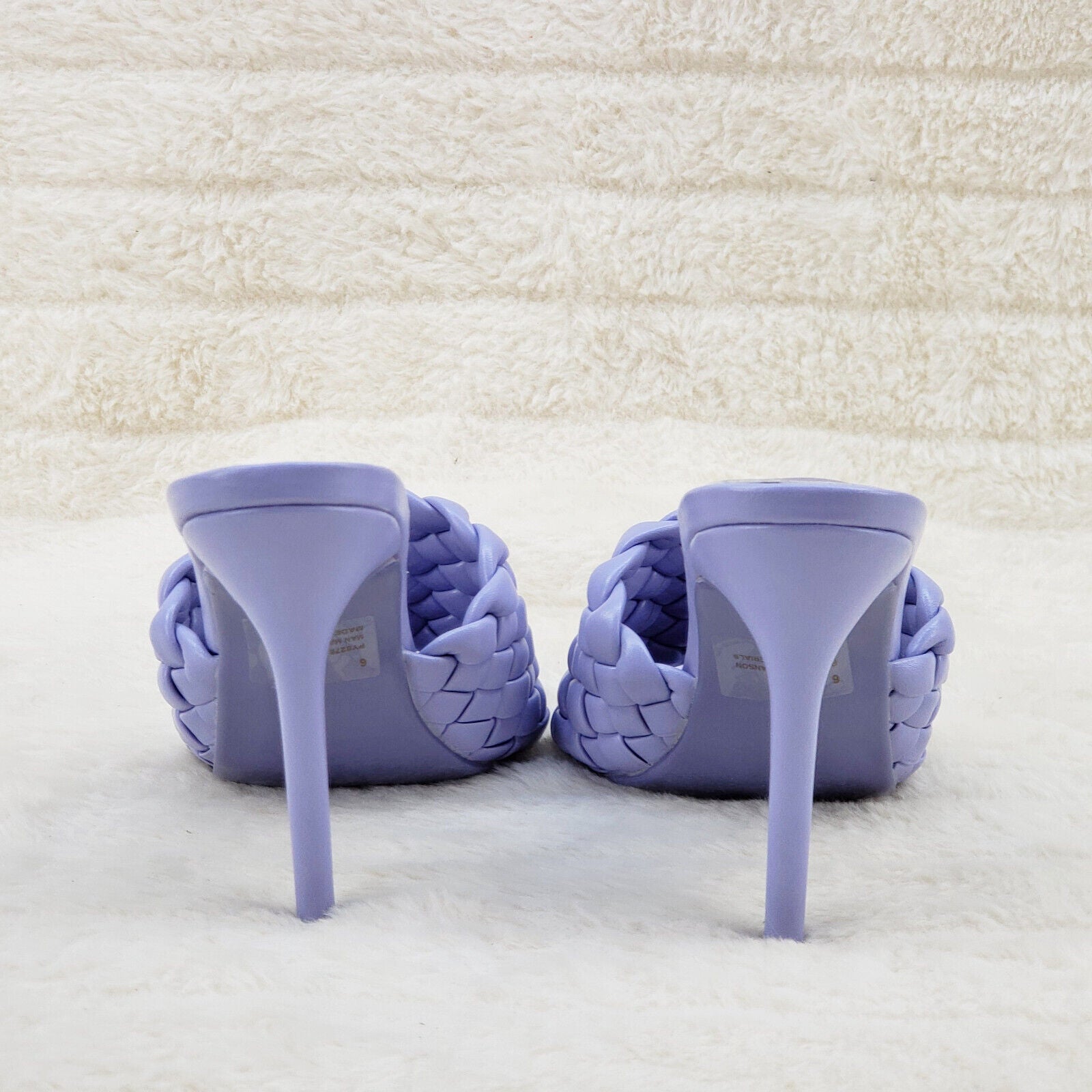 Anson Slip On Lilac Purple Open Toe High Heel Clogs Mules Slides - Totally Wicked Footwear