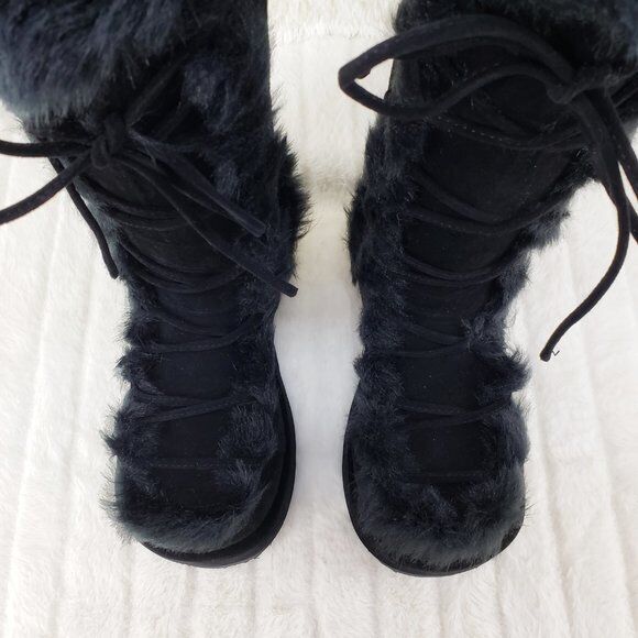 Club Stomper Black Mammoth Platform Goth Punk Knee Boots NY Restock - Totally Wicked Footwear