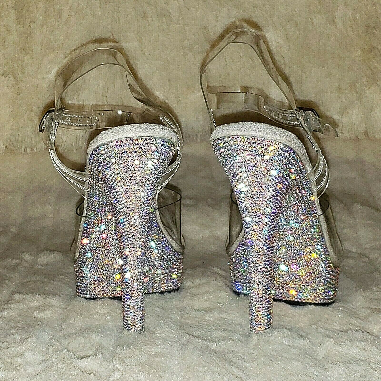 Majesty 508DM Rhinestone Platform 5" Stiletto High Heel Shoes IN HOUSE - Totally Wicked Footwear