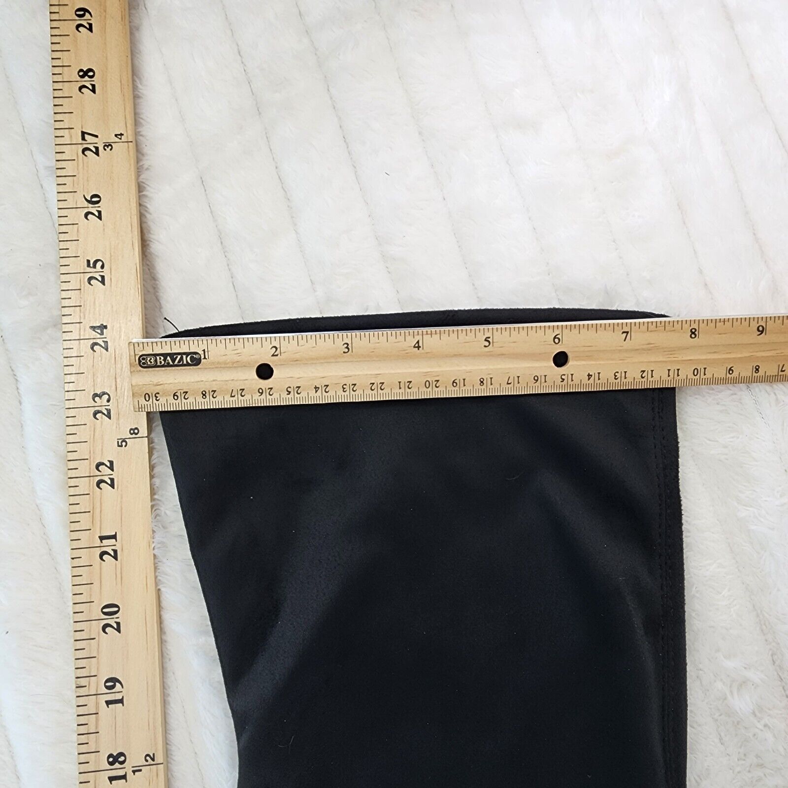 Zen Love Colorful Black Stretch FX Suede Over The Knee Boots Wedge Heart heels - Totally Wicked Footwear