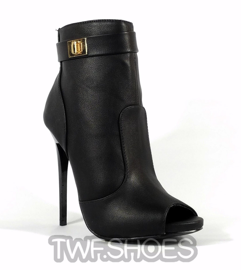 Christian Louboutin | So Kate 100 black leather ankle boots | Savannahs