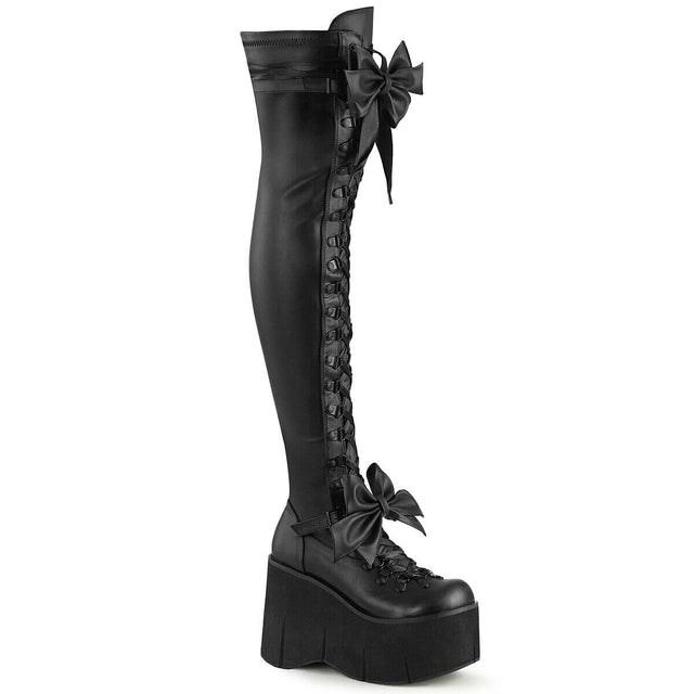 Kera 303 Black Matte Thigh Boots 4.5" Platform Goth Punk Rock Size 6-12 NY - Totally Wicked Footwear