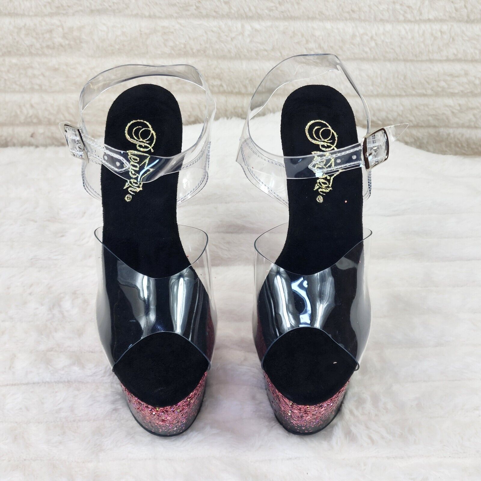 Adore 708SS Pink Hologram Ombre Platform Shoes Sandals 7" High Heel Shoes NY - Totally Wicked Footwear