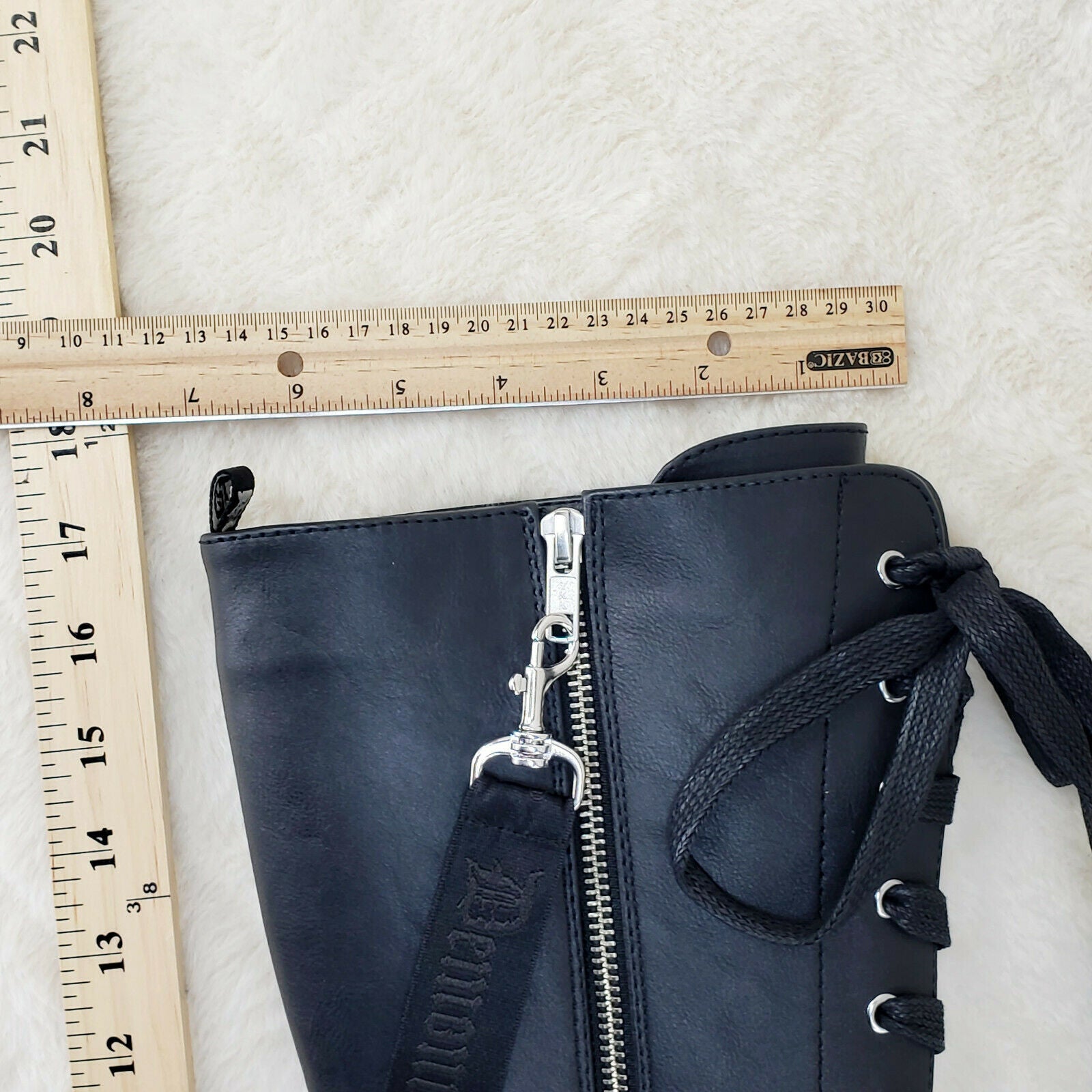 Bratty 206 Zipper Strap Biker Goth Punk Lace Up Knee Boots In House NY - Totally Wicked Footwear